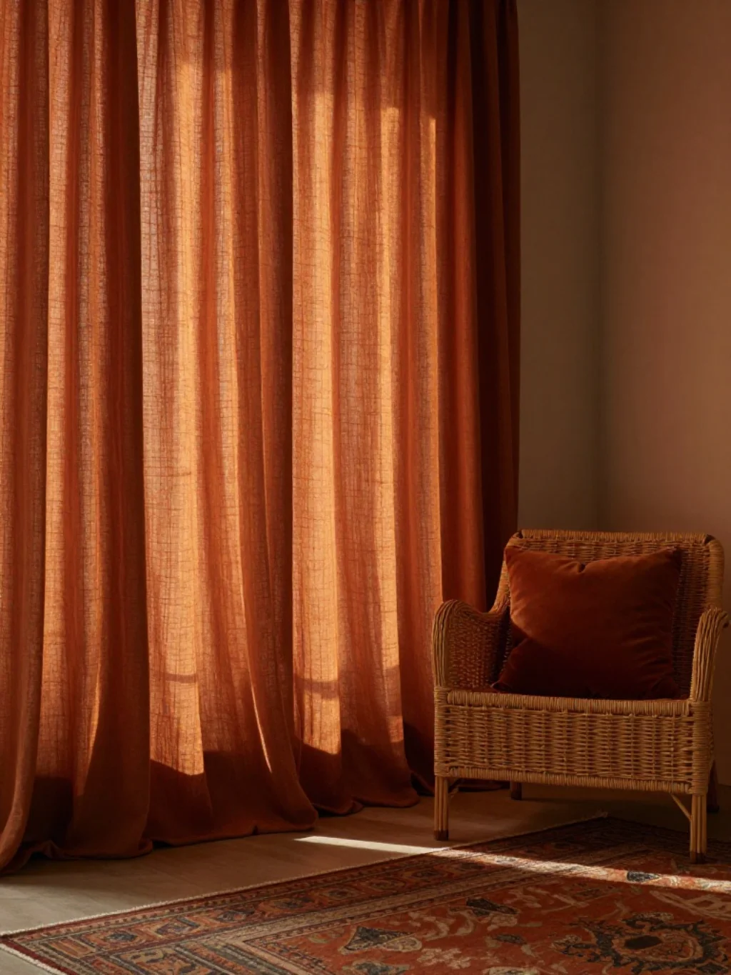 Earthy Tone Curtains That Ground a Room in Natural Quiet Confidence
