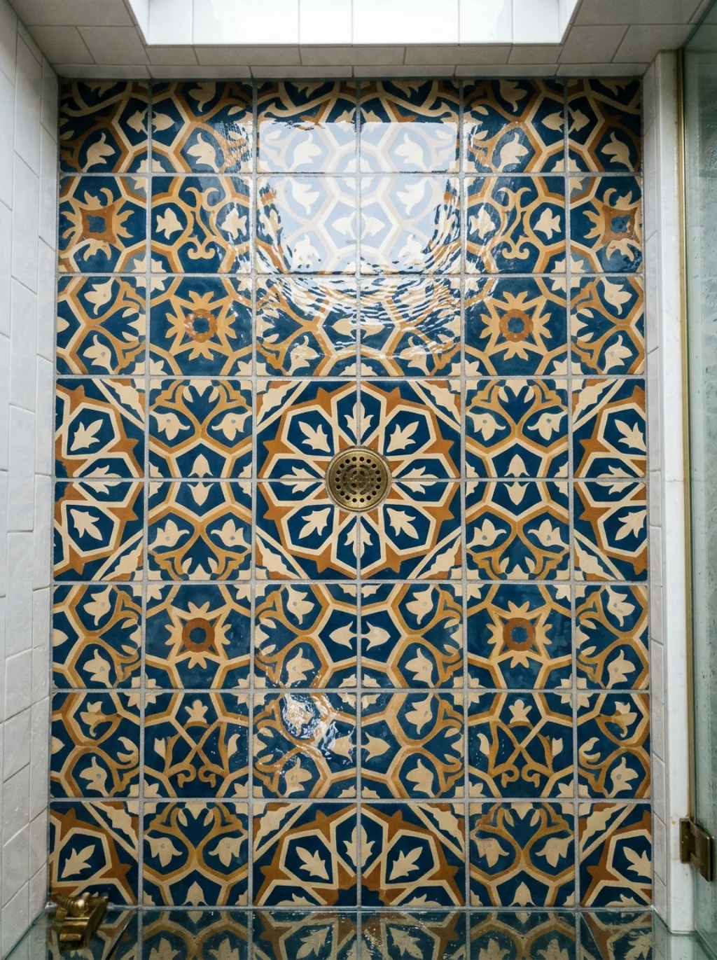 Encaustic Patterns That Sneak Vintage Charm Into Modern Showers