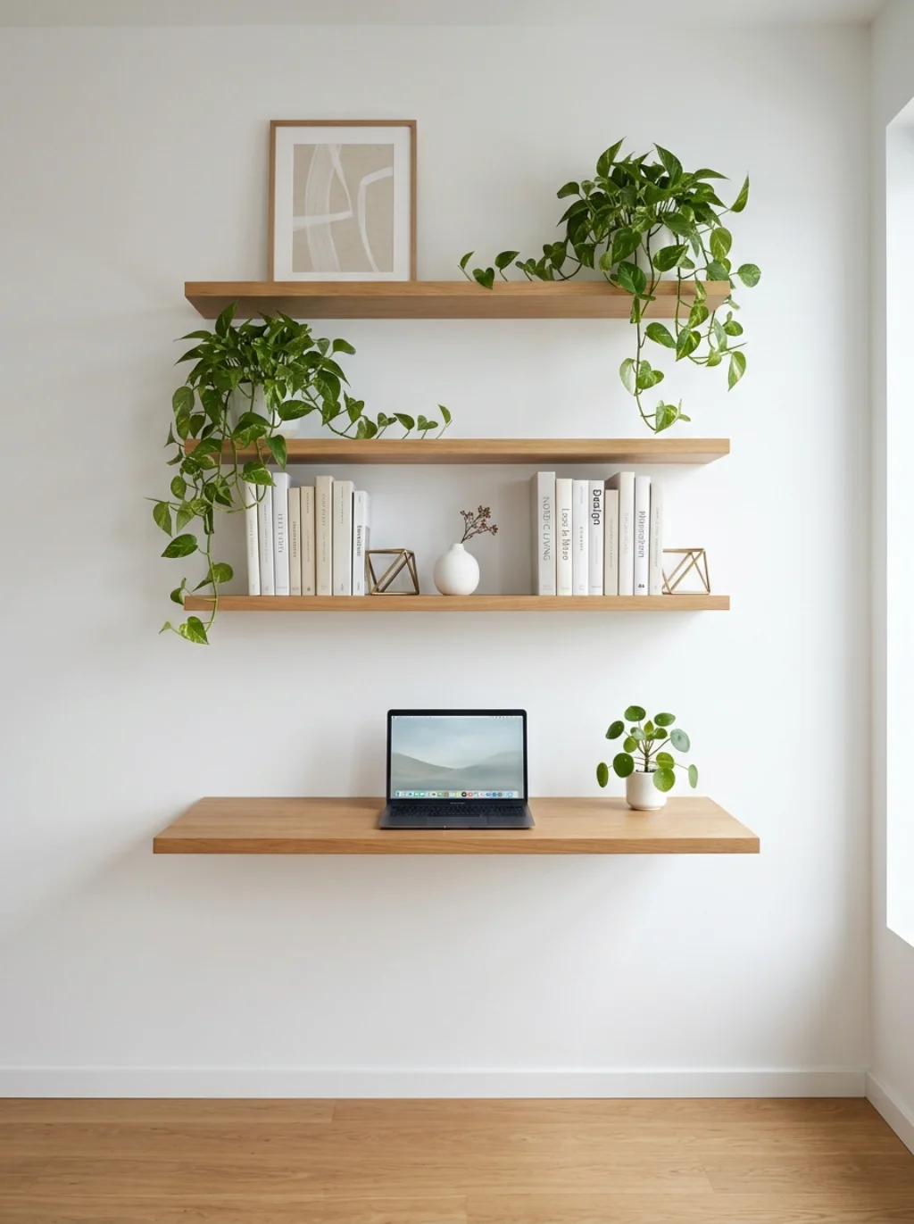 Floating Shelves That Lift Your Workspace Off the Floor Entirely