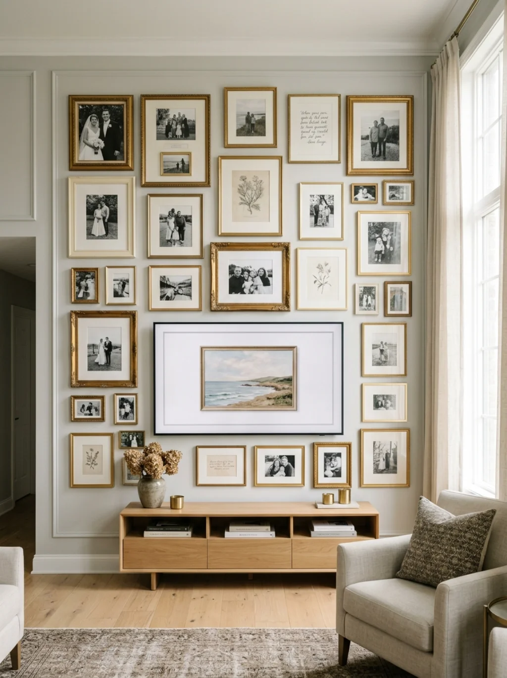 Gallery Walls Around The Television Spark Instant Conversation