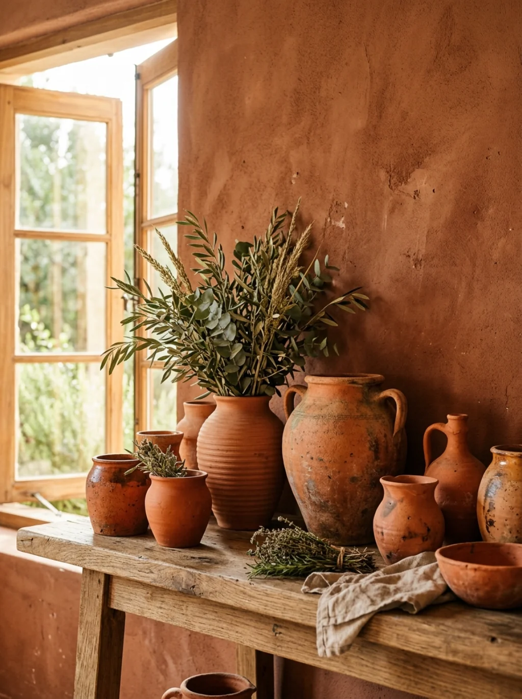 Terracotta and Earthy Materials That Ground a Bohemian Retreat