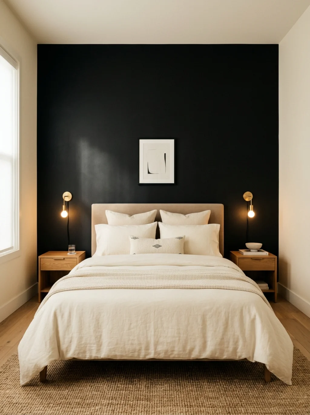 A Single Black Accent Wall Turns an Ordinary Corner Into Drama