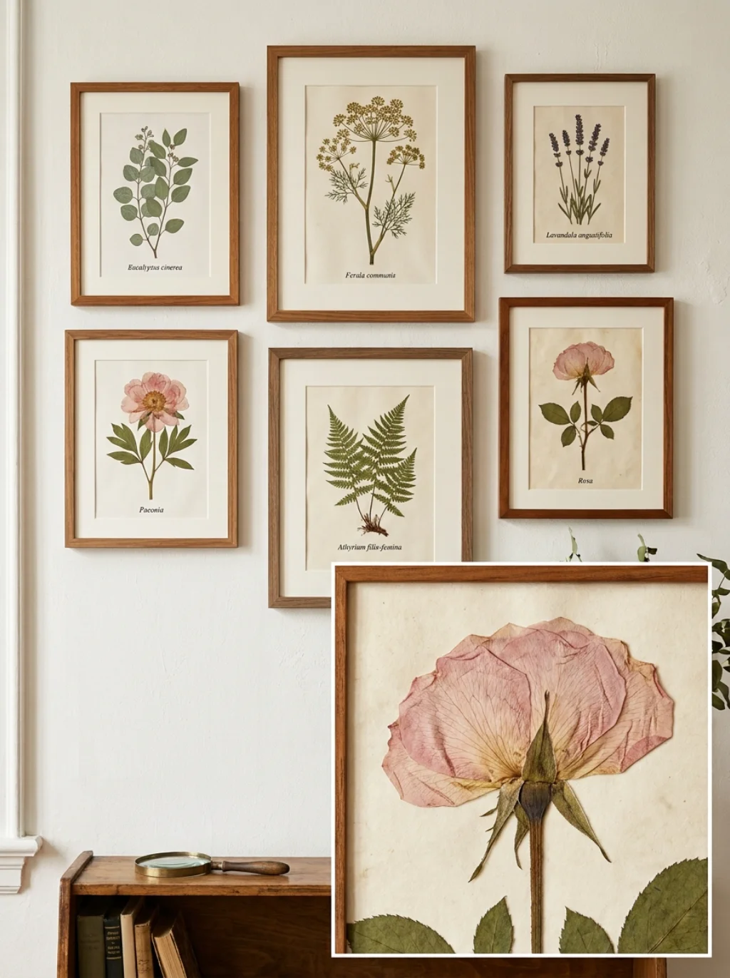 Botanical Prints and Pressed Flower Frames That Bring the Garden Indoors