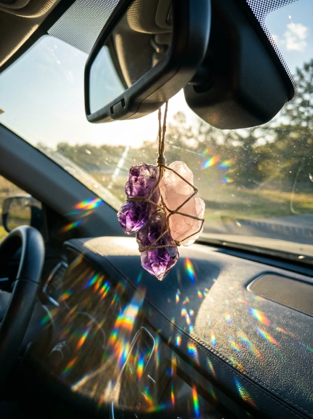 Crystal Charms Hanging Low Turn Traffic Jams Into Meditation Moments
