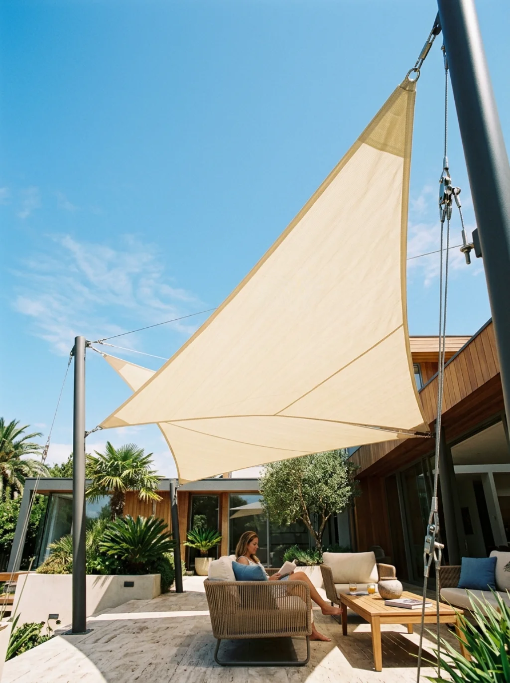 Shade Sails Solve Afternoon Sun Without Blocking The Whole Sky