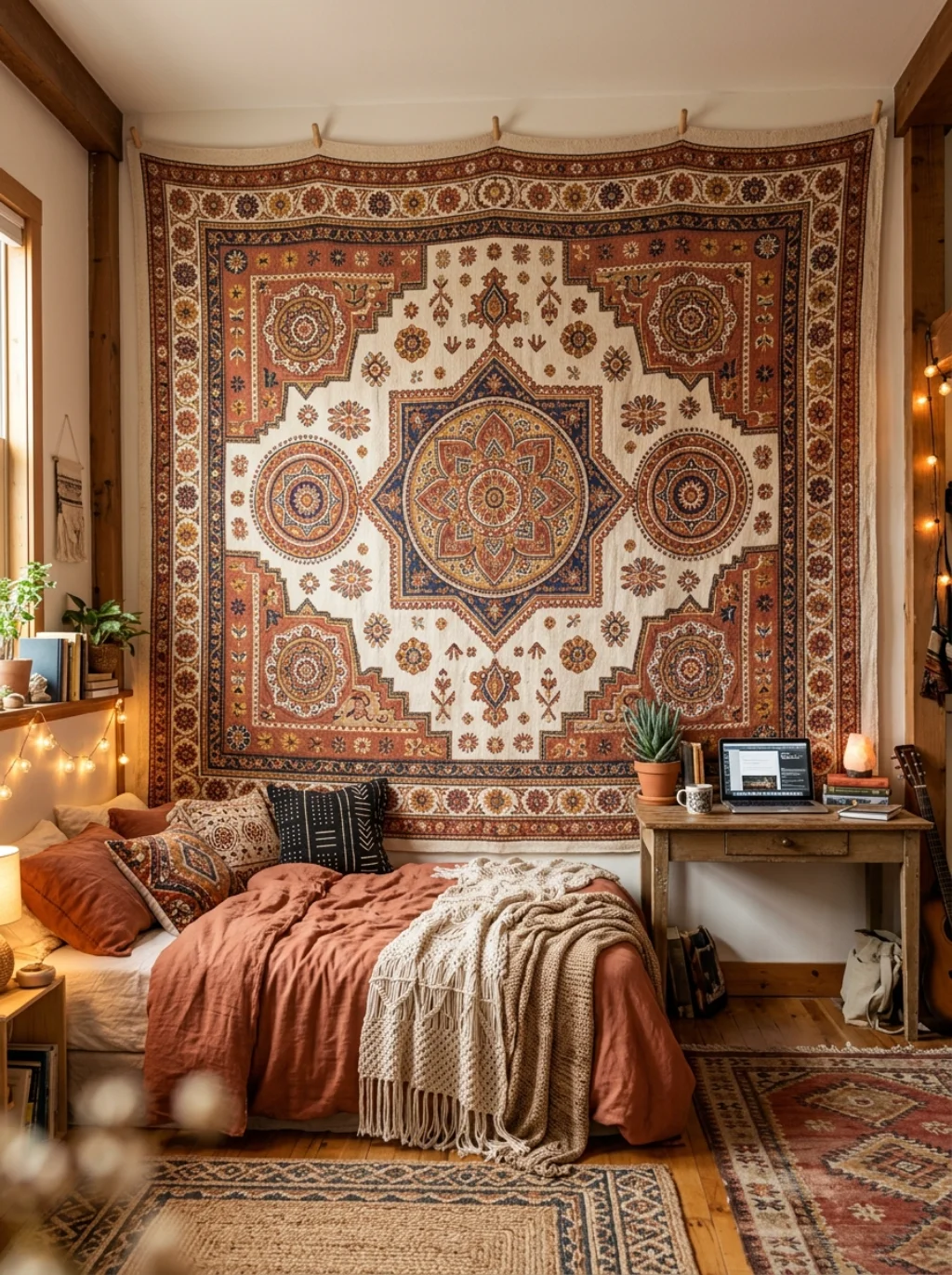 A Tapestry Hides Ugly Walls and Adds Instant Personality