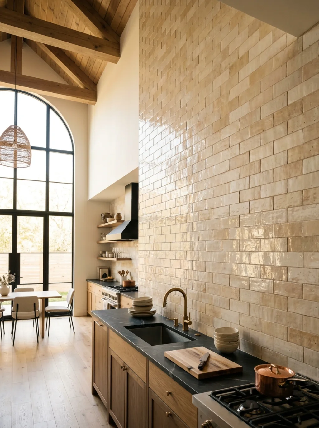 Full Height Backsplashes Erase the Line Between Wall and Art