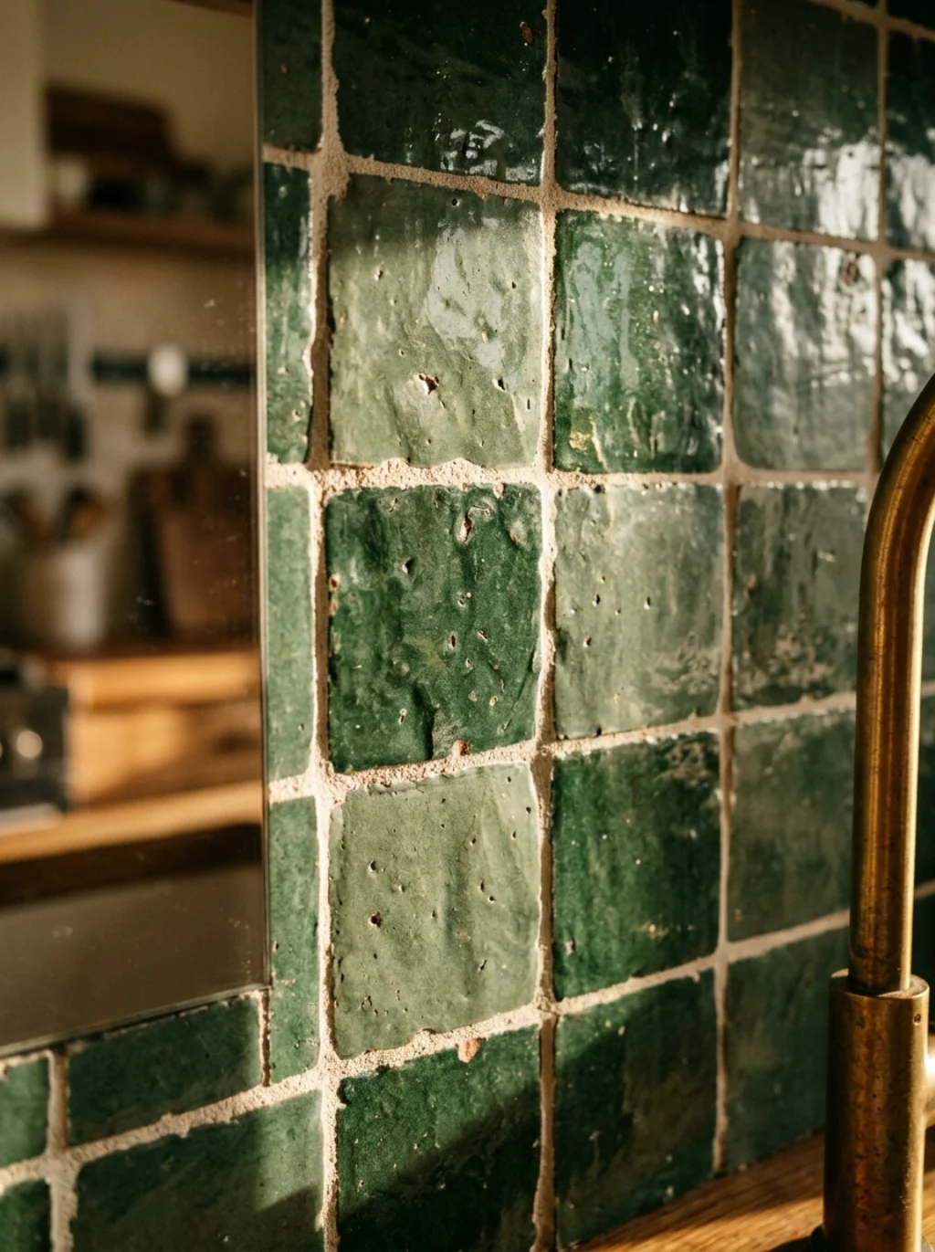 Green Kitchen Backsplash Tile Ideas That Add Texture Layer and Life