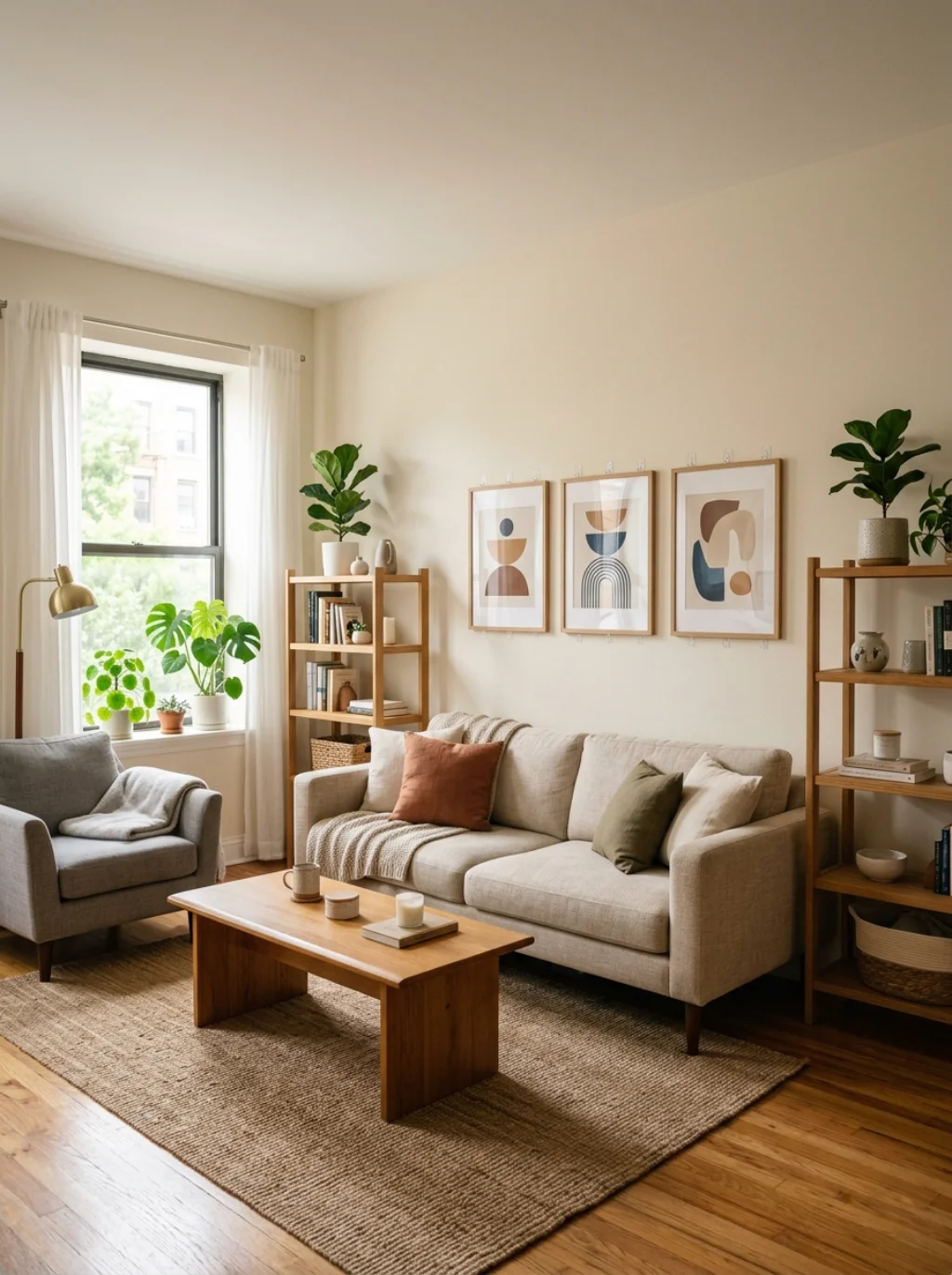 Mid Century Modern Apartment Living Room Ideas Built Entirely Around Renting