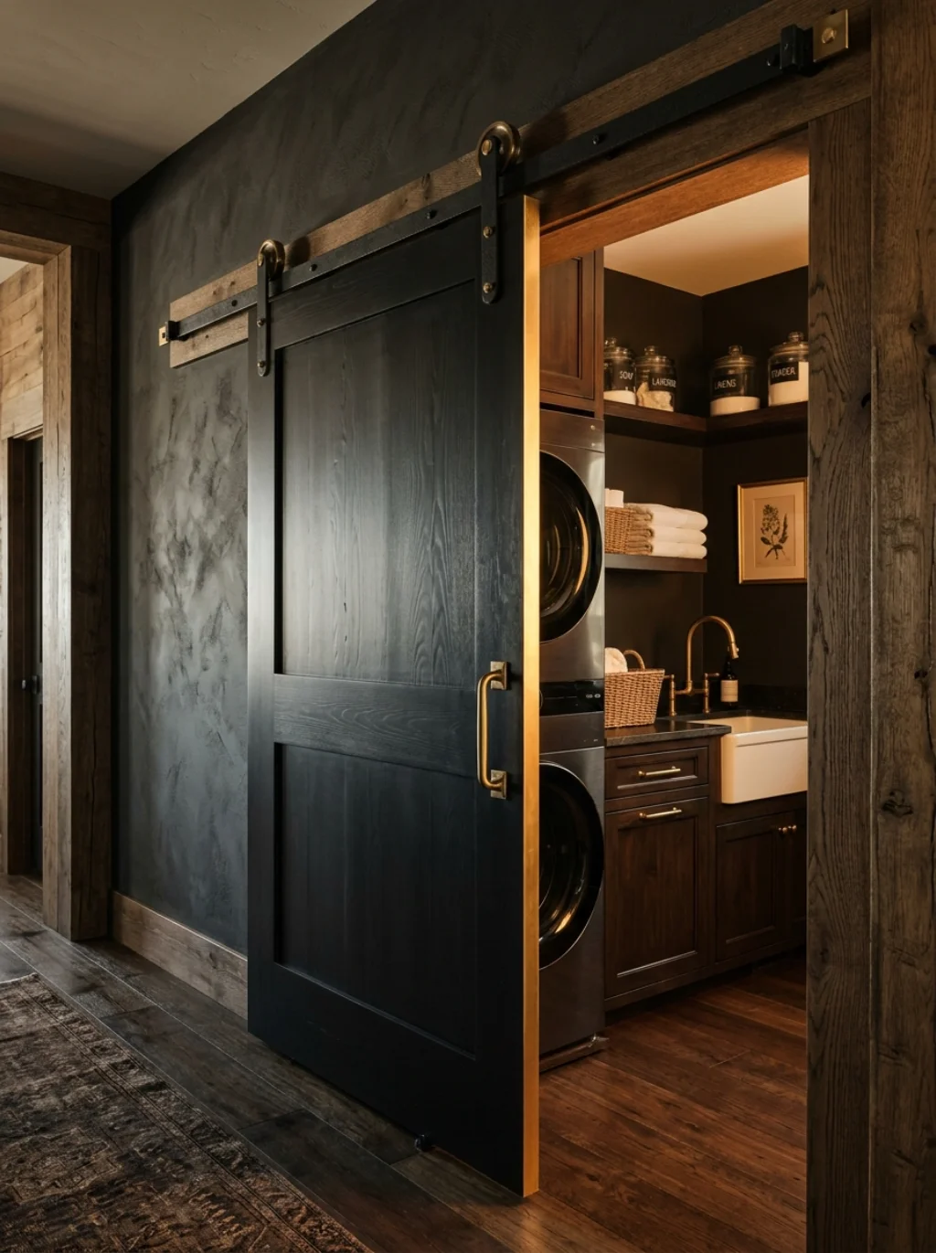 The Lighting Trick That Makes A Tiny Laundry Nook Feel Bigger