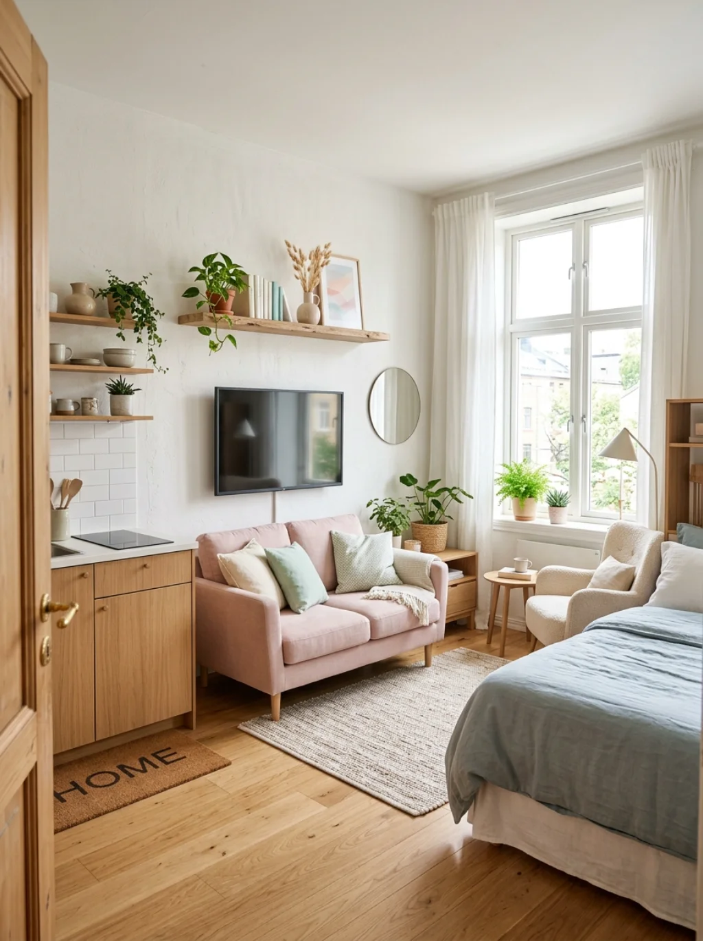 Small Apartments Deserve Clever TV Wall Ideas Too