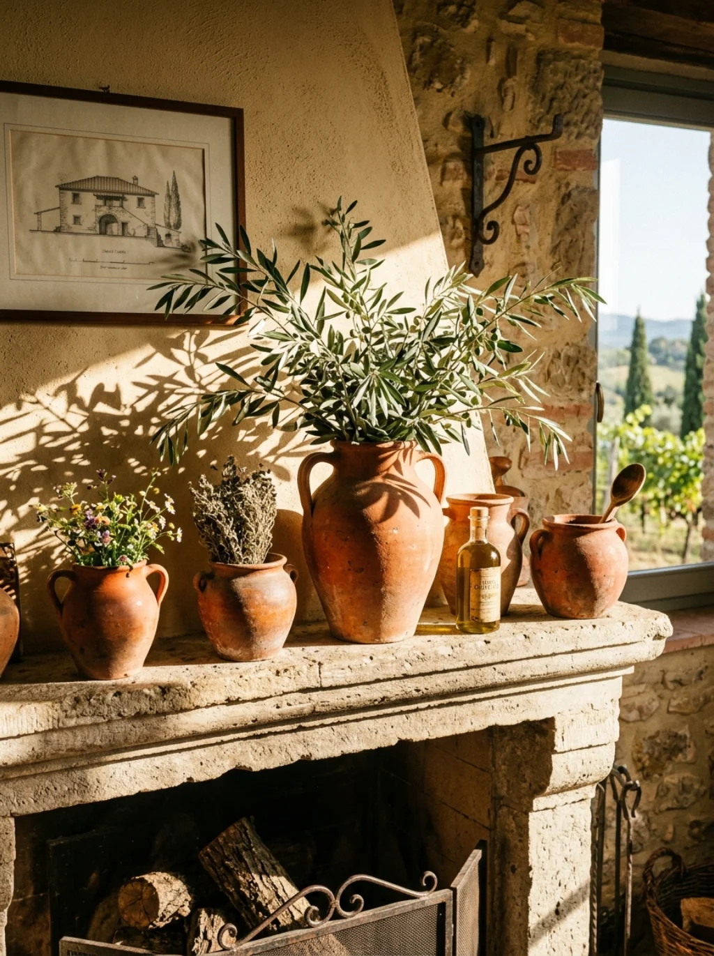 Summer Mantel Decorating Ideas Rooted in Mediterranean Sunlight