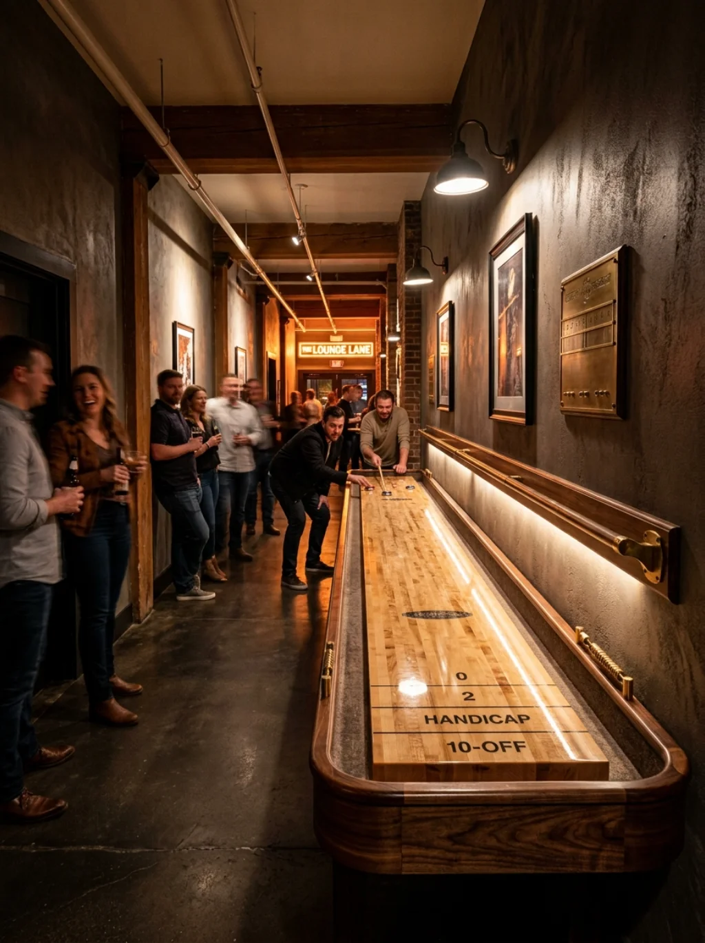 Wall Mounted Shuffleboard Turns a Hallway Into a Rivalry Zone