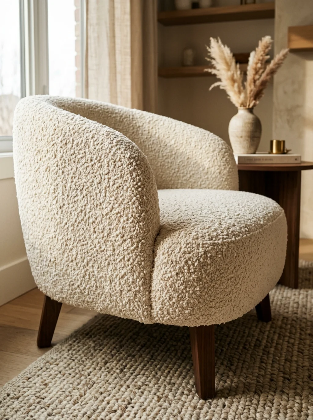 Boucle Accent Chairs Bring Texture Into Rooms Starved Of Softness