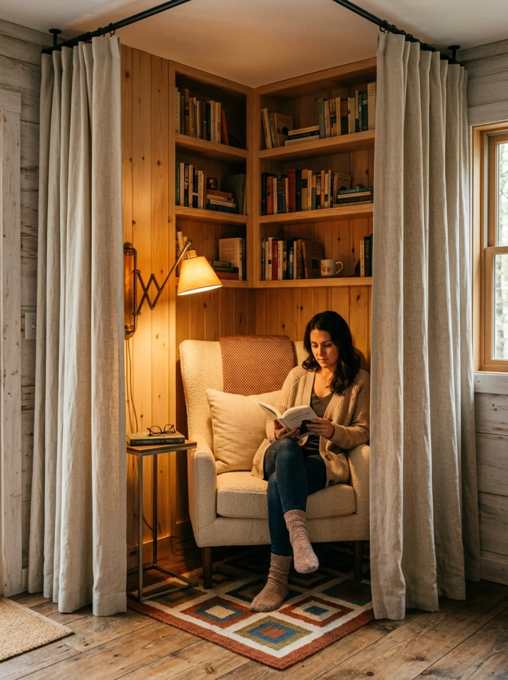 Cabin Reading Nook Ideas for Tiny Spaces With Maximum Cozy Impact