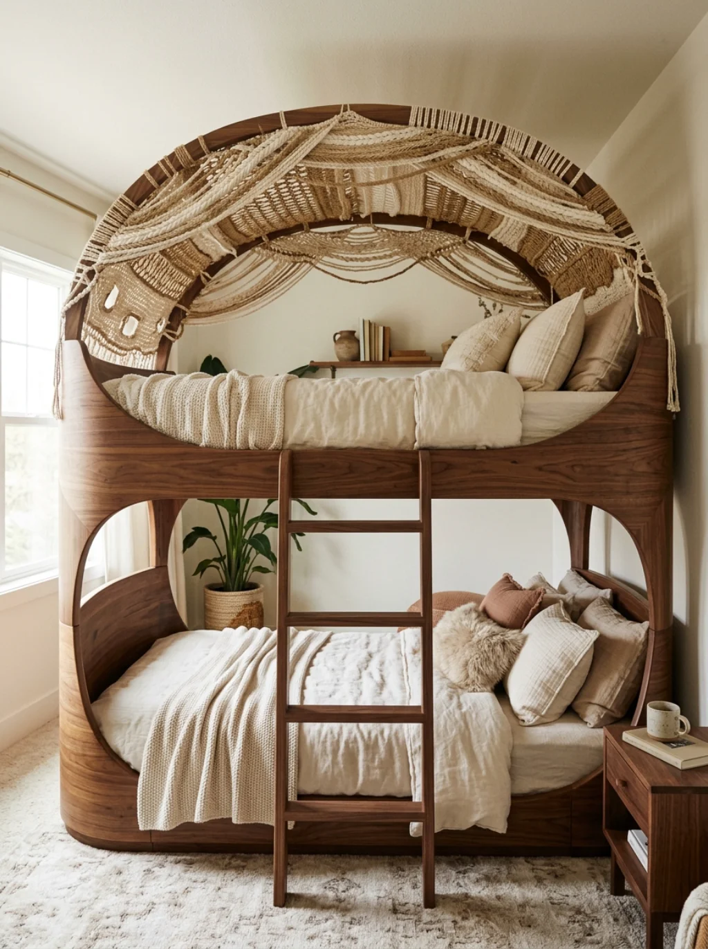 Cozy Bunk Beds Shaped Like Nests That Spark Endless Imagination