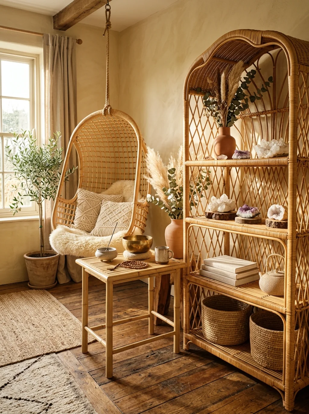 Rattan Bamboo and Natural Wood — the Material Language of Boho Zen