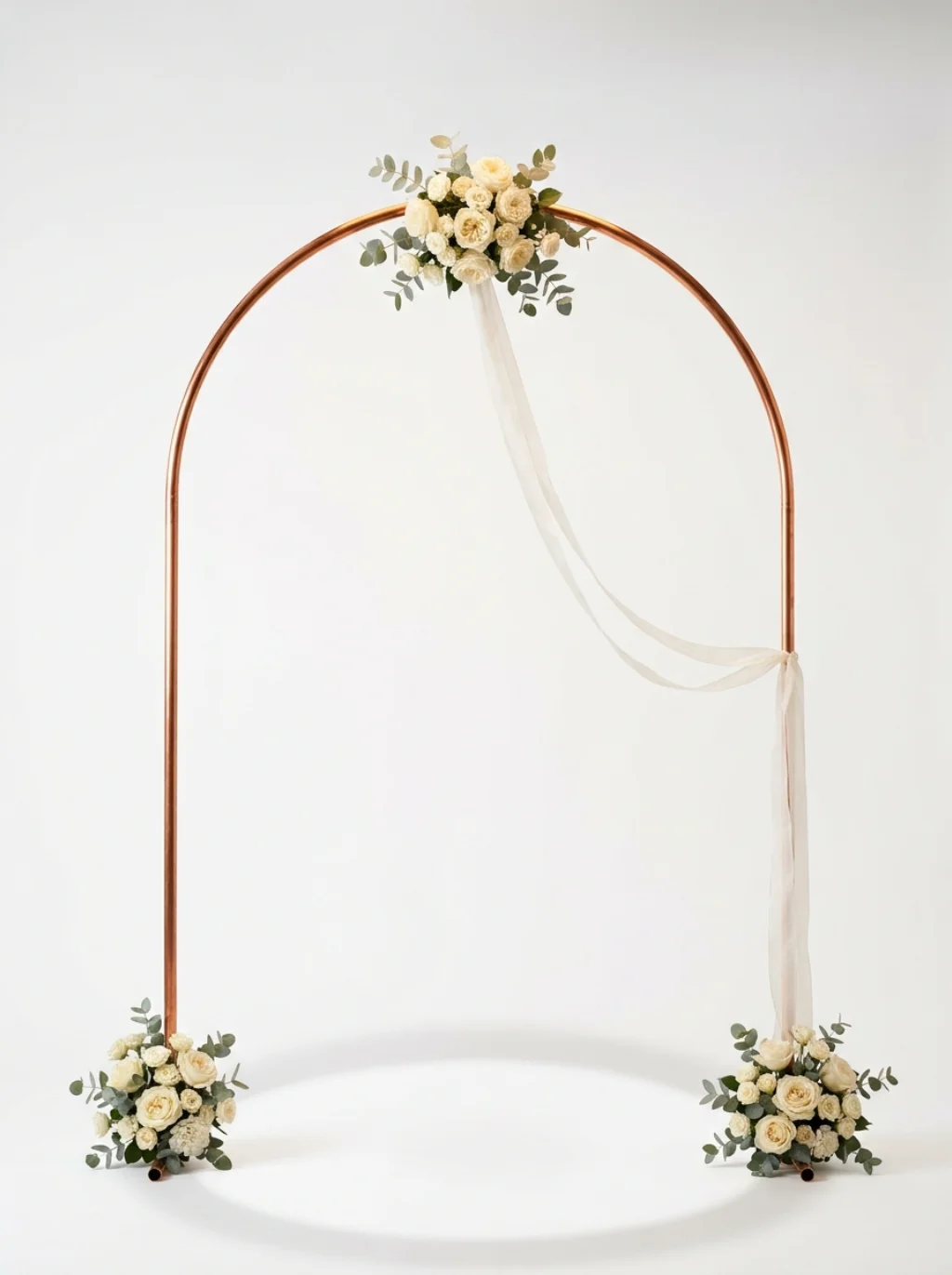 Wooden and Copper Frame Arches That Let the Flowers Do All the Talking