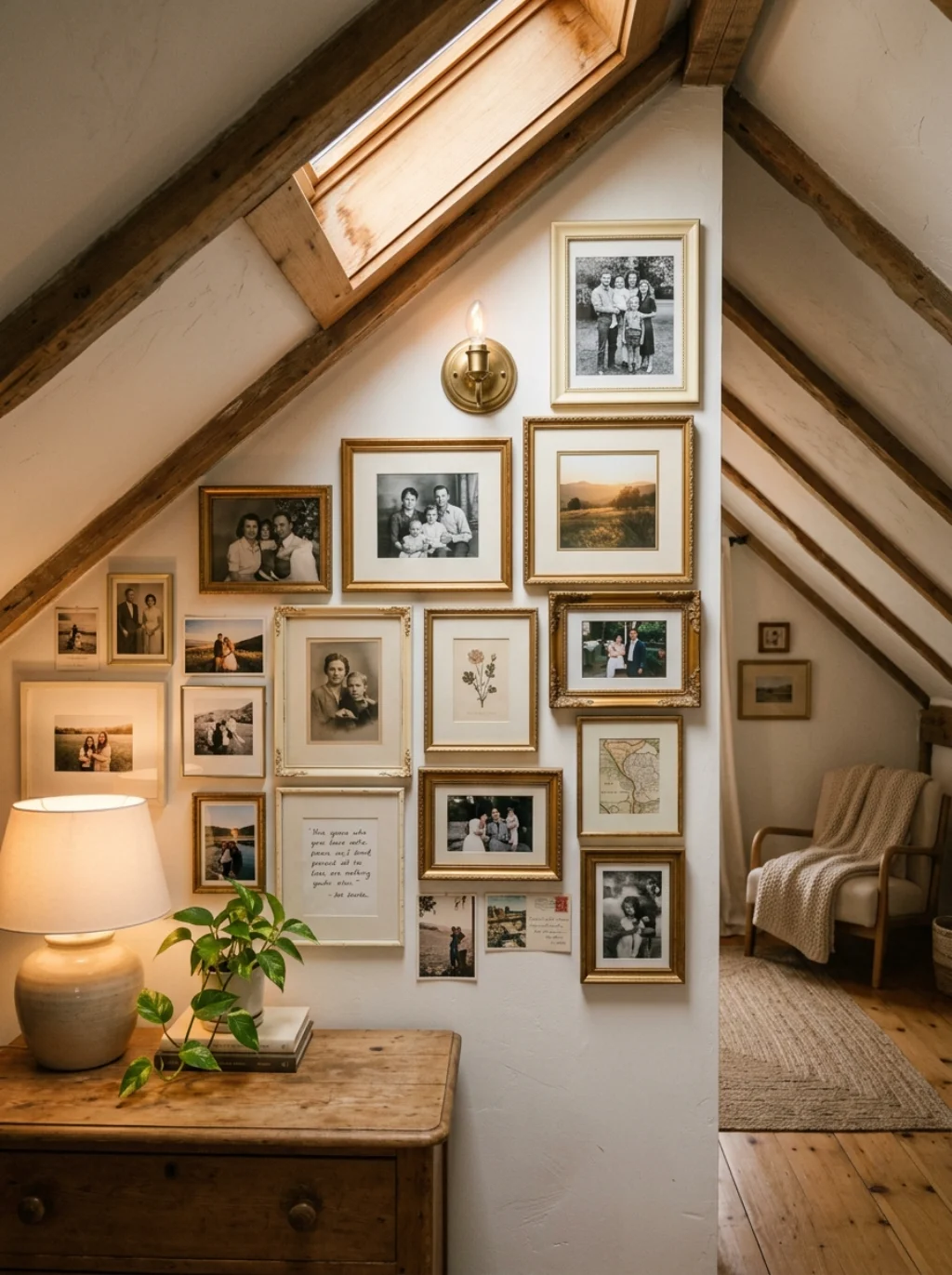 Gallery Walls Personalize Every Inch Of Sloped Ceiling Space