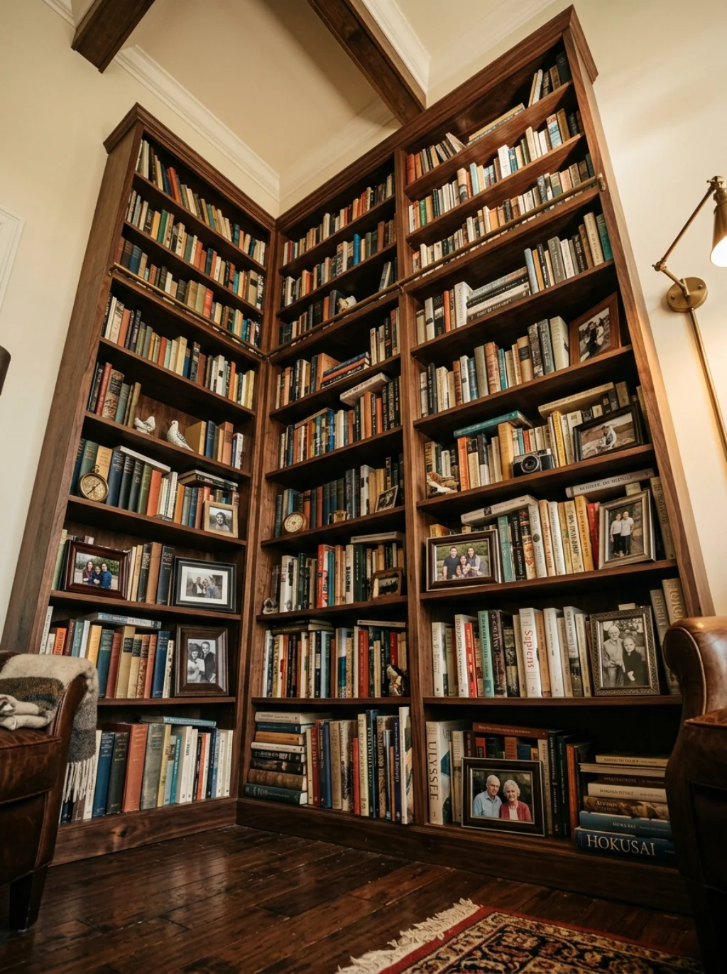Corner Bookshelves Turn Idle Space Into a Story Worth Telling
