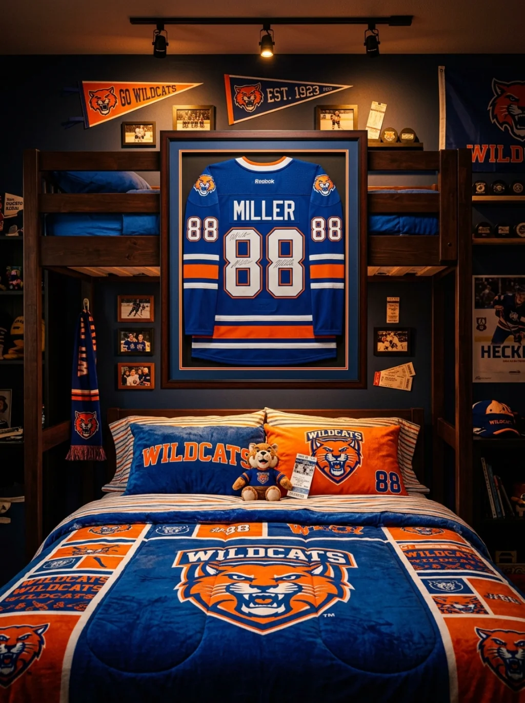 Sports Themed Details Turn a Bedroom Into a Fan Zone