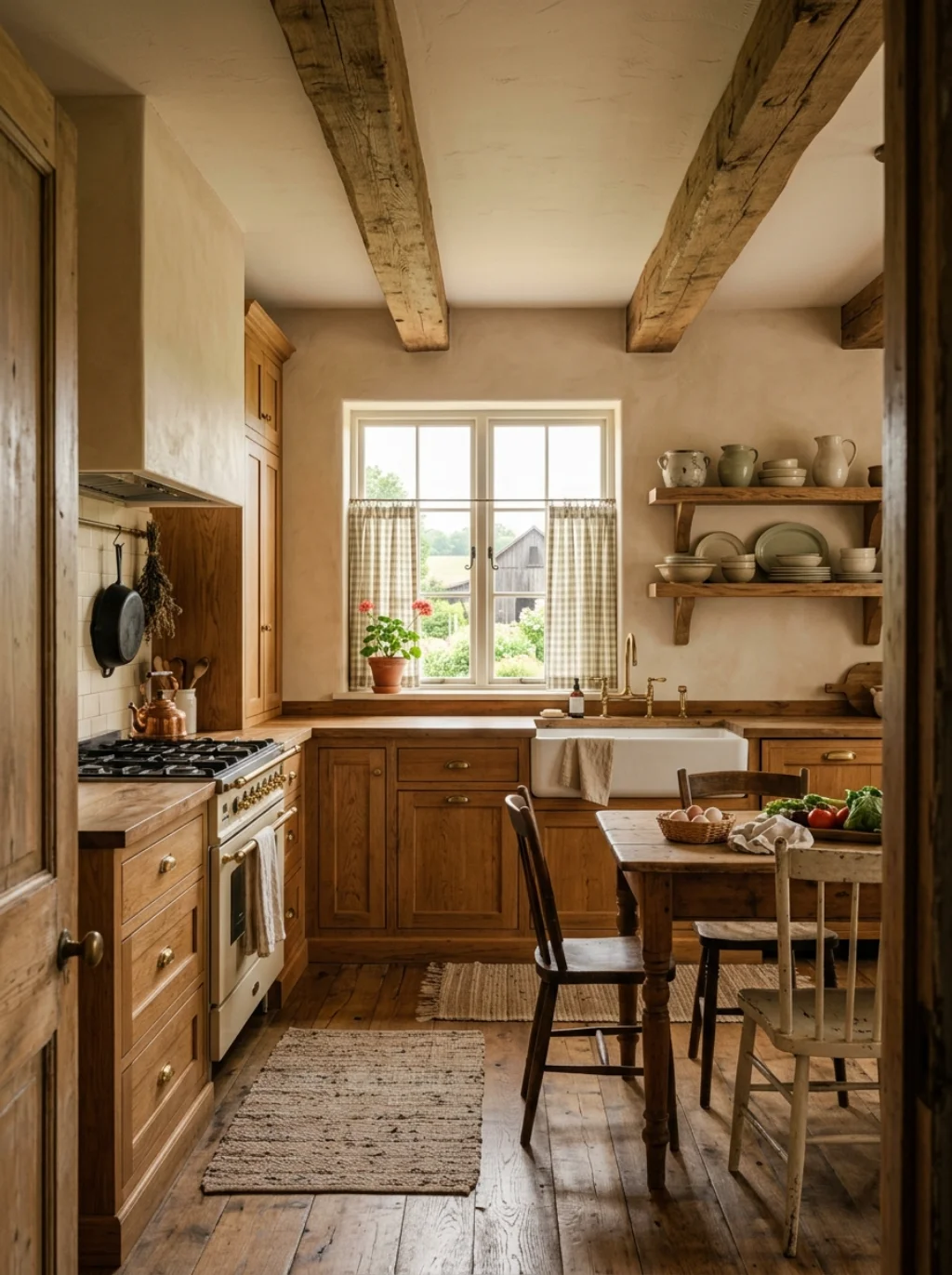 Farmhouse Kitchens Prove Oak Cabinets Never Went Out of Style