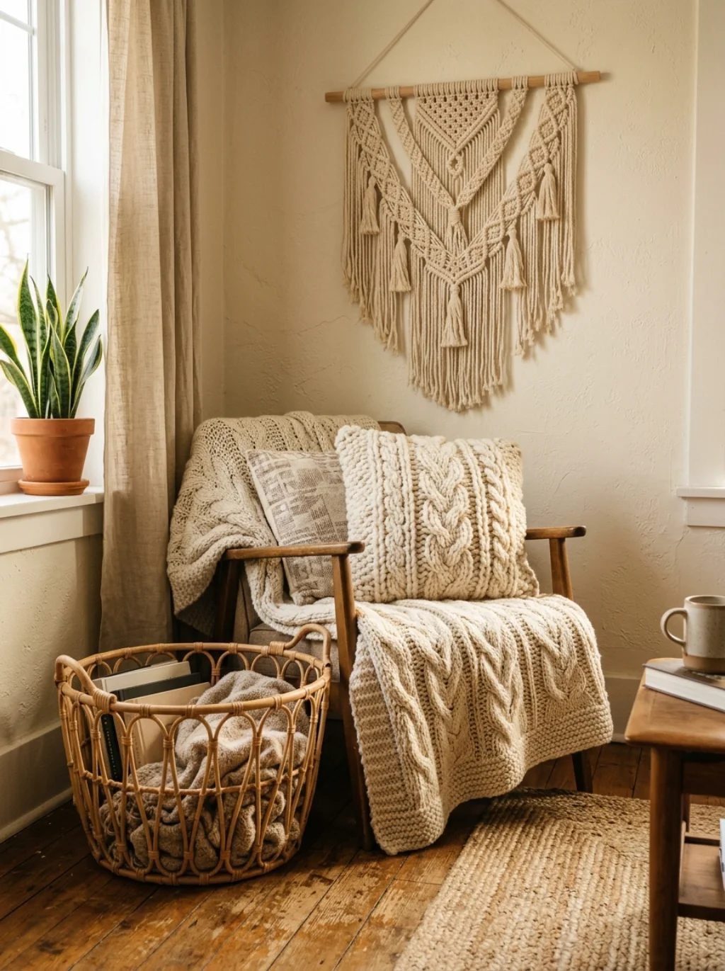 Woven Textures Bring Warmth to Corners That Feel Too Sharp