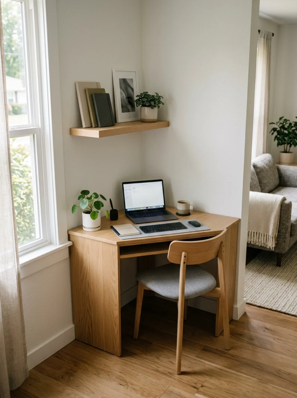 A Corner Desk Hides Function Inside a Beautiful Design Choice