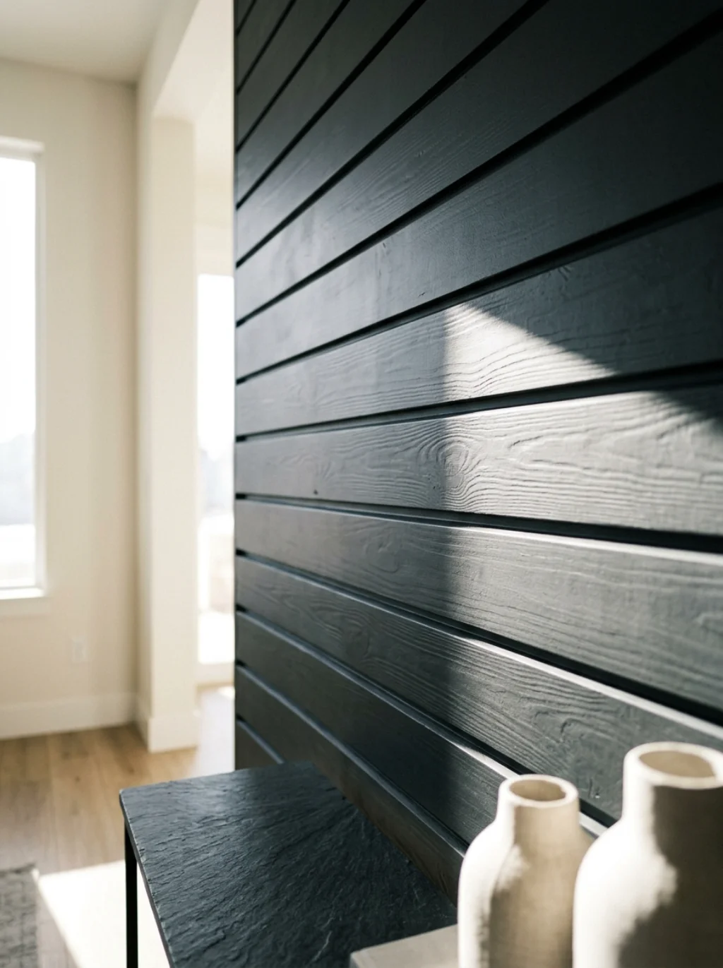 Dark Painted Panels Add Unexpected Drama To Bright Spaces