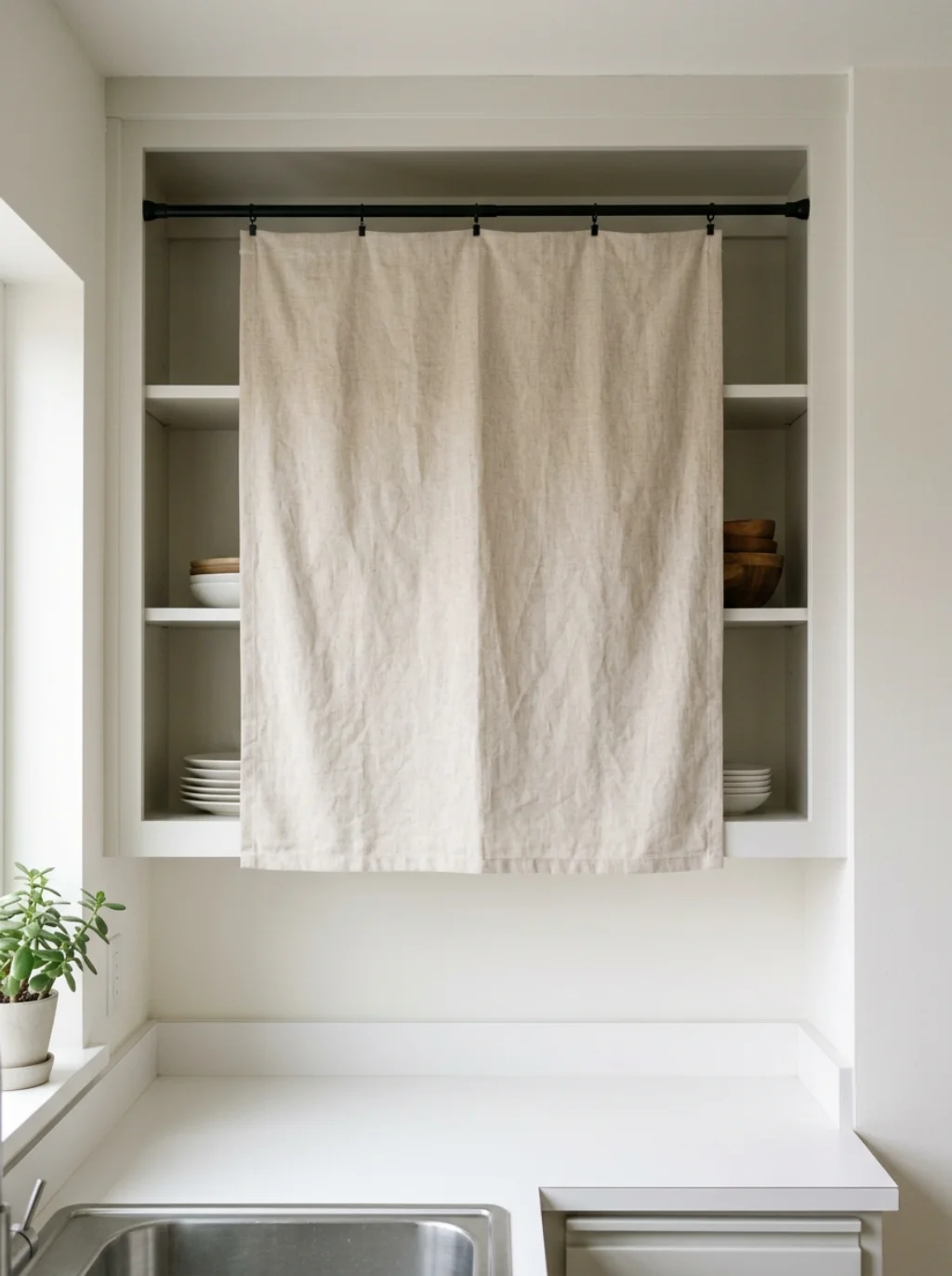 Above Sink Curtain Ideas That Skip Cabinet Doors Entirely