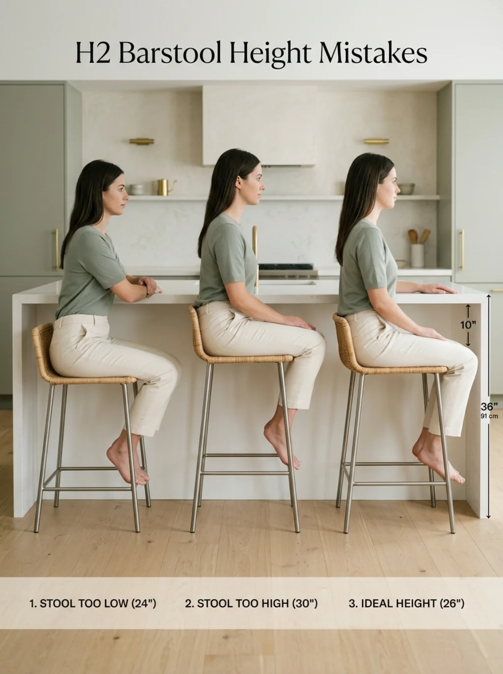 Barstool Height Mistakes Silently Ruin An Otherwise Gorgeous Kitchen