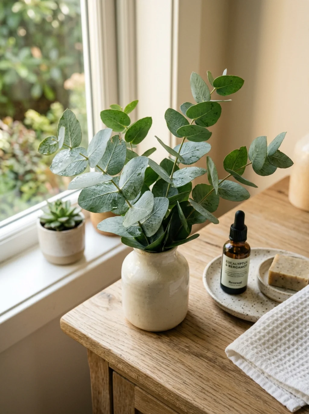 Fresh Greenery Adds Life to a Tray That Once Felt Empty
