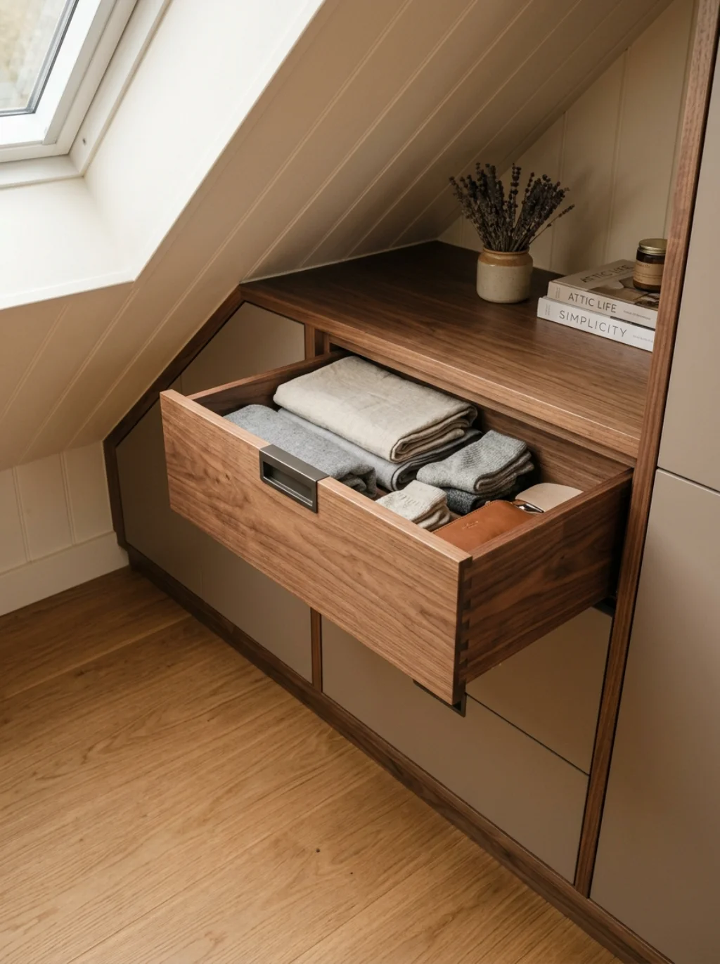 Hidden Storage Solutions Tucked Beneath Every Sloped Corner