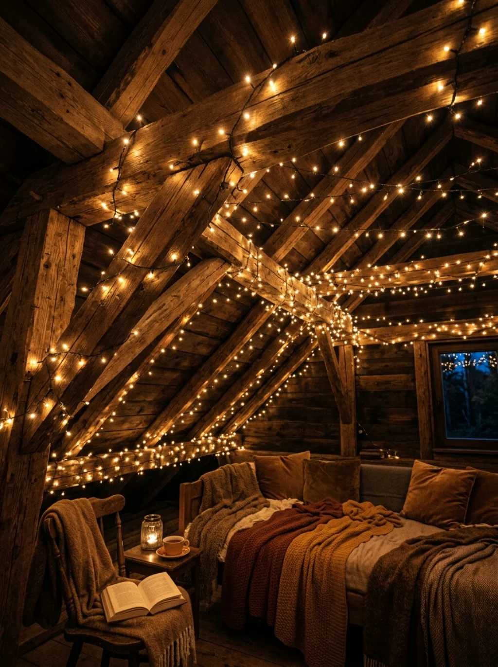 String Lights Create Magic In Rooms With Limited Windows