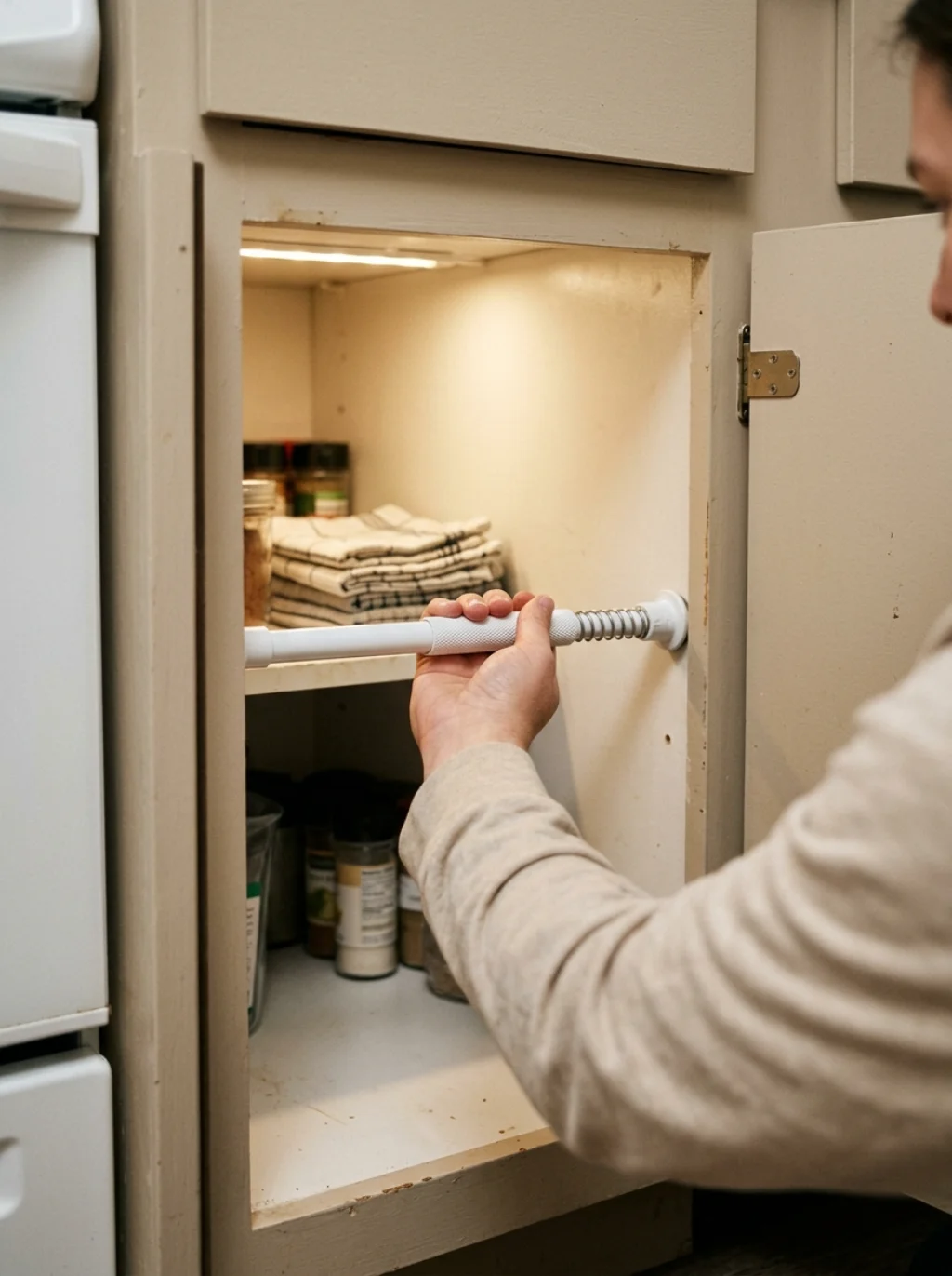 Tension Rods That Solve Renter Friendly Kitchen Problems Instantly