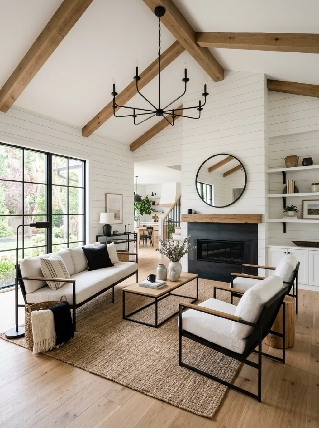 Farmhouse Charm Meets Contemporary Comfort In One Feature Wall