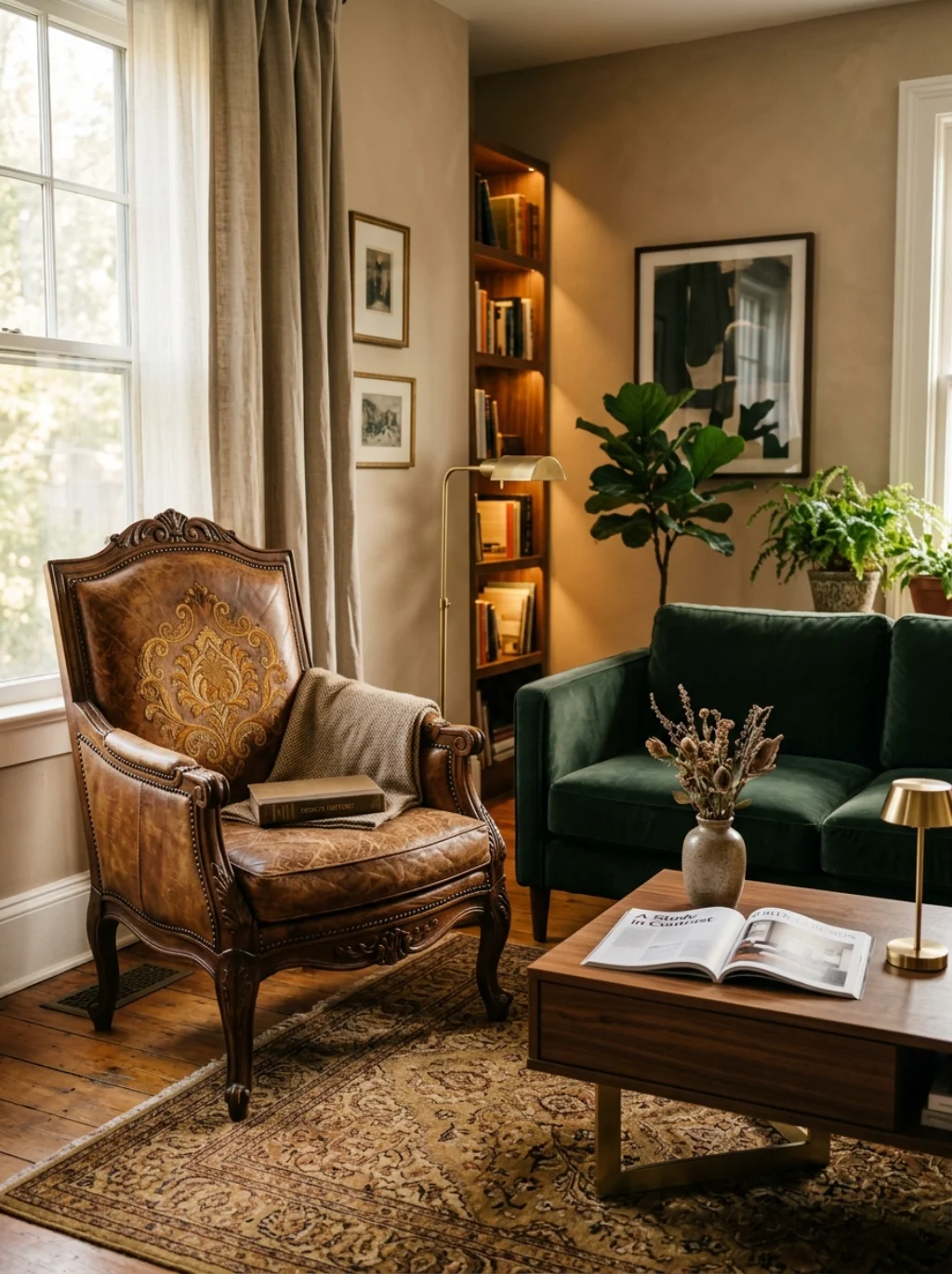 Why Vintage Pieces Anchor Even the Boldest Modern Rooms