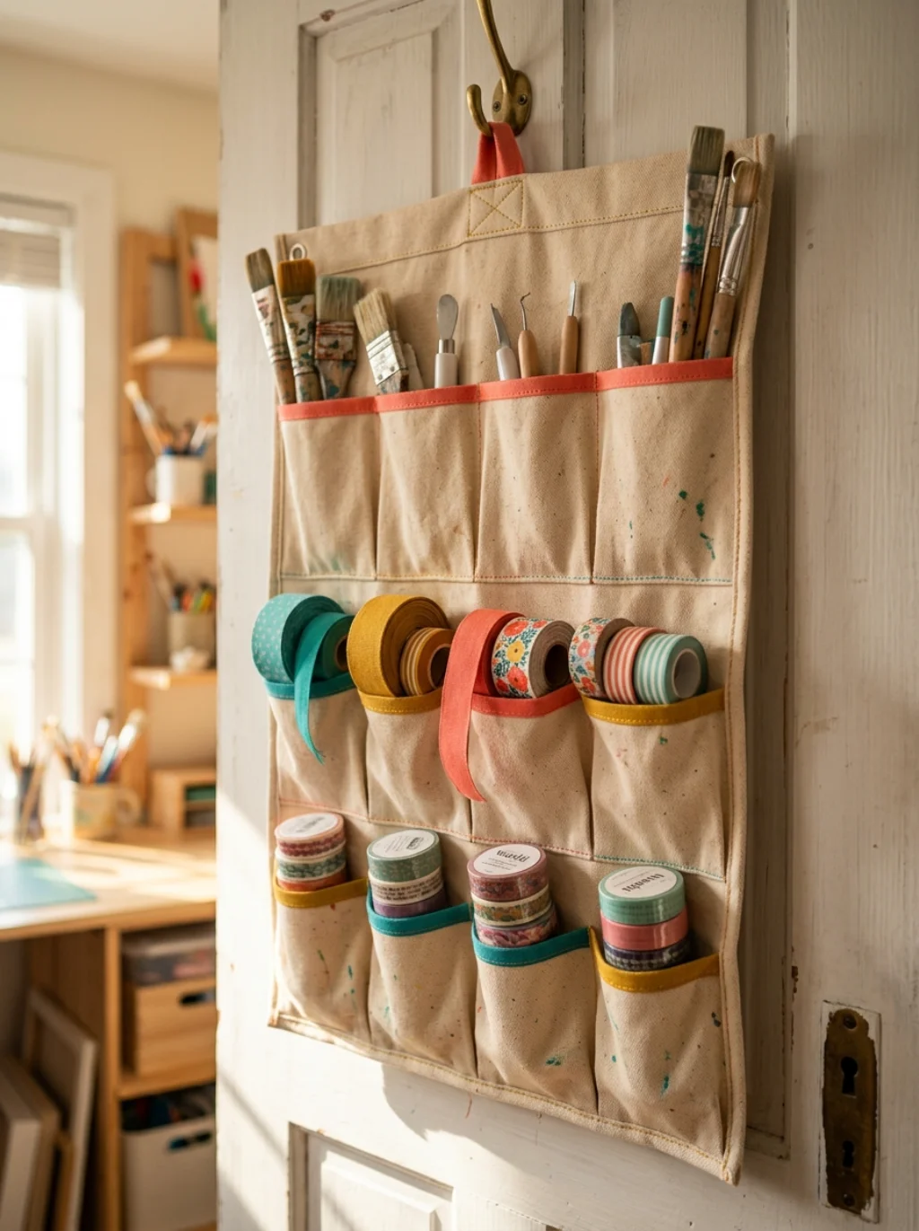 Mudroom Madness Tamed by a Surprisingly Simple Door Mounted System