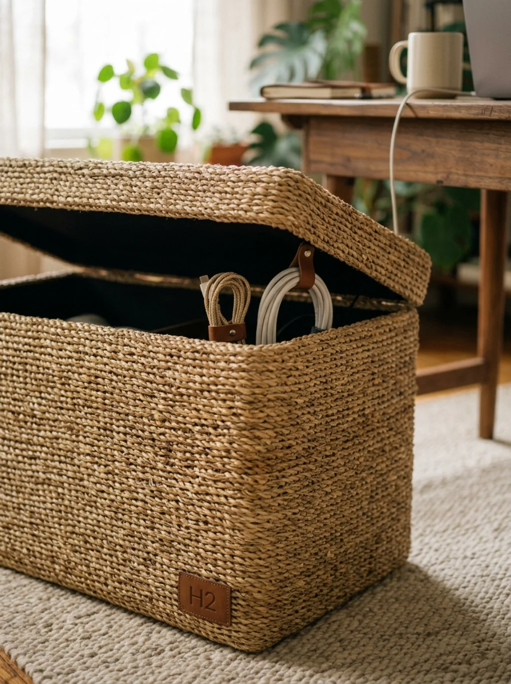 Storage Ottomans And The Secret To Hiding Cables Completely