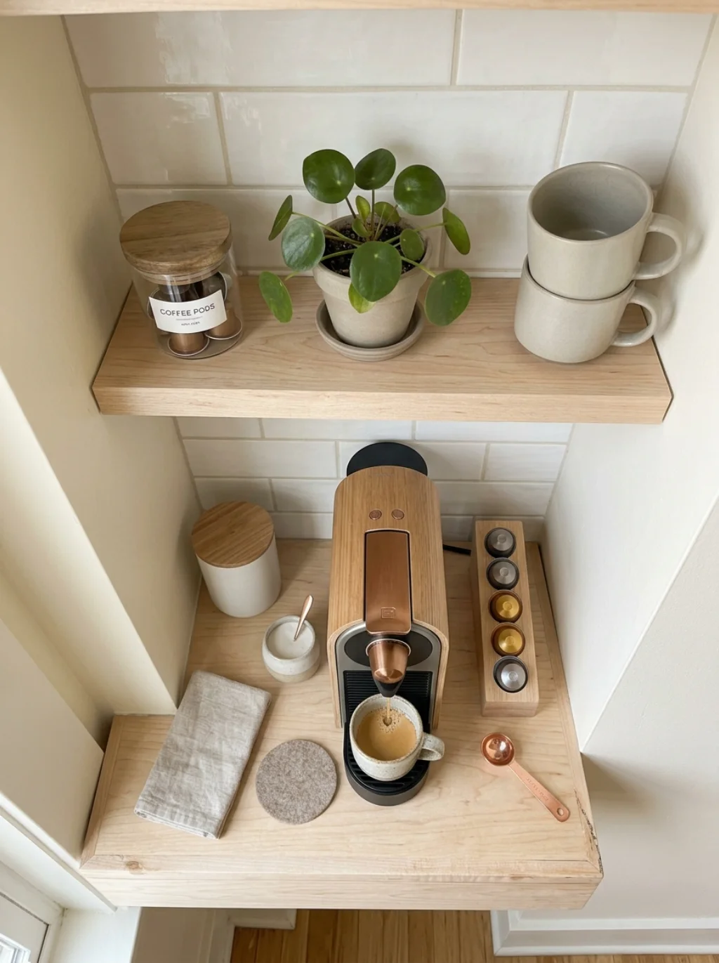 Under Stairs Coffee Station Ideas For Homes With Almost No Extra Room