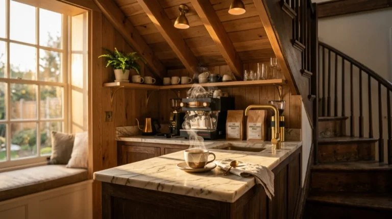 Under Stairs Coffee Station Ideas