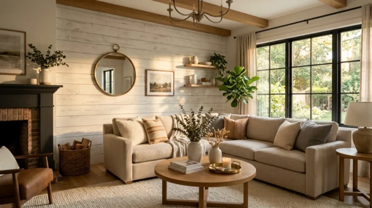Shiplap Living Room Wall Ideas